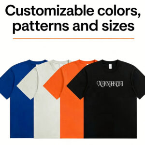 Low Shrink Heavyweight Cotton Oversized T Shirt, Gothic Letter Print Crew Neck Drop Shoulder Casual Streetwear Tee, Custom Logo Blank T-Shirt For Wholesale