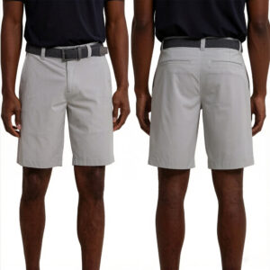Men Flat Front Straight Fit Golf Chino Shorts, 9 Inch Inseam Quick Dry Stretch Woven Casual Walking Shorts, Low Shrink Smart Casual Dress Shorts Custom Embroidery Logo