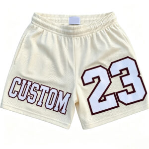 Men Custom Embroidered Mesh Basketball Shorts Personalized Name Number Athletic Streetwear Shorts