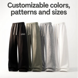 Men Minimal Circle Logo Wide Leg Knit Sweatpants Low Shrink Elastic Drawstring Waist Loose
