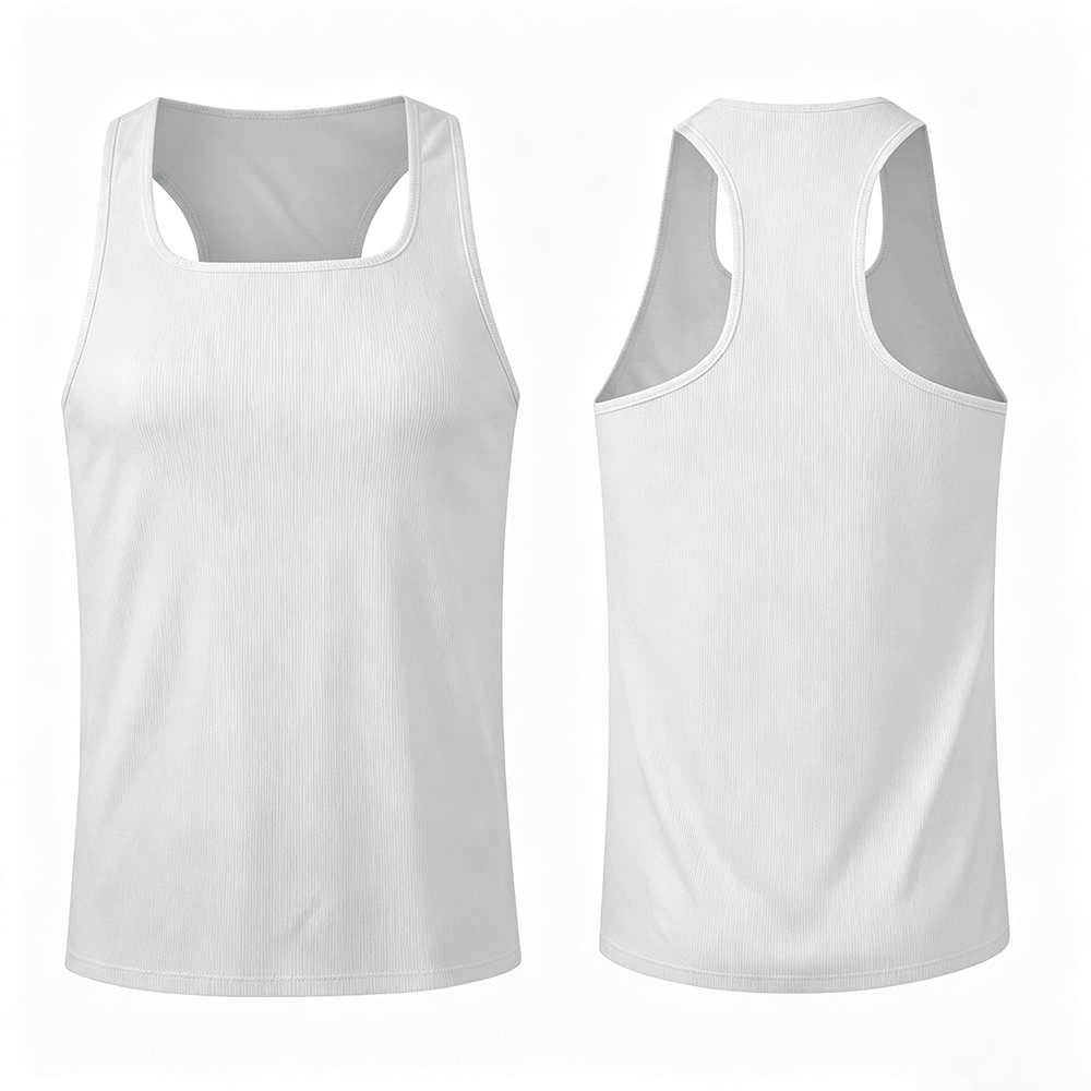 Men Seamless Mesh Quick Dry Running Tank Top, Breathable Hollow Hole Athletic Racerback Singlet, Low Shrink Lightweight Gym Training Workout Sleeveless Shirt